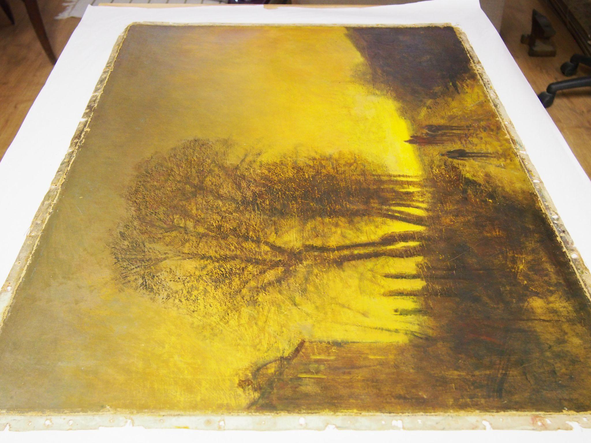 Maľba po vyrovnan&iacute; a dublovan&iacute; na nov&eacute; pl&aacute;tno