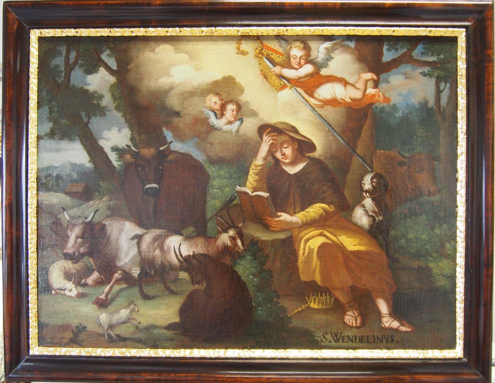 Sv. Vendel&iacute;n medzi anjelikmi &mdash; celkov&yacute; pohľad na dielo po re&scaron;taurovan&iacute;